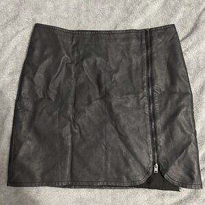 Hollister Black Leather Mini Skirt